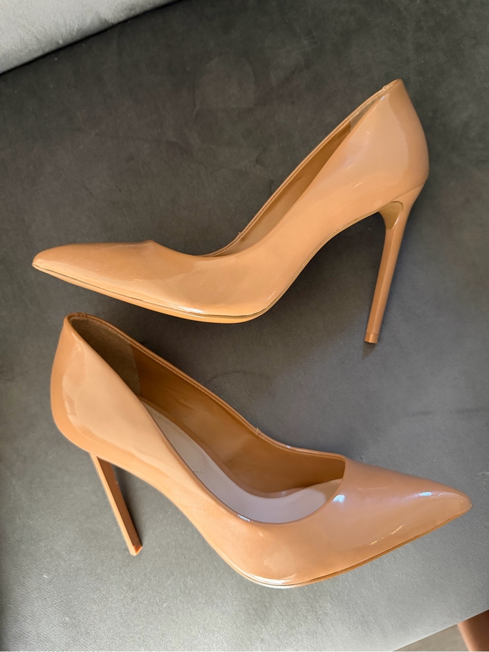Aldo Nude Patent Pointed-Toe Stiletto Heels